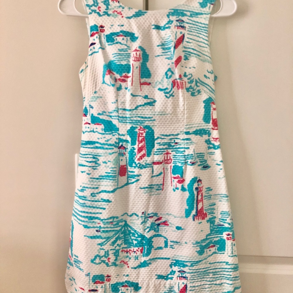 Lilly Pulitzer Delia Shift in “Watch Out” Print